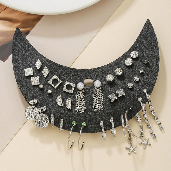 Alloy Geometric Pattern Fivepointed Star Electroplated Women's Earring Set