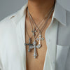 Alloy Geometric Pattern Handmade Men's Jewelry Cross Pendant Necklace