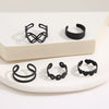 Alloy Geometric Peach Heart Joint Ring Electroplated Unisex Design