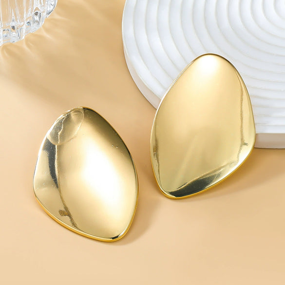 Alloy Geometric Pebble Shape Electroplating Women's Trendy Earrings
