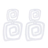 Alloy Geometric Pendant Earrings Electroplated