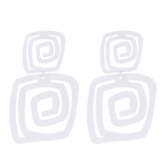 Alloy Geometric Pendant Earrings Electroplated
