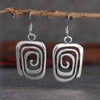 Alloy Geometric Pendant Earrings Electroplated