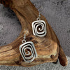 Alloy Geometric Pendant Earrings Electroplated