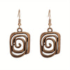 Alloy Geometric Pendant Earrings Electroplated