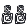 Alloy Geometric Pendant Earrings Electroplated