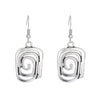 Alloy Geometric Pendant Earrings Electroplated