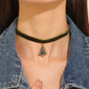 Alloy Geometric Pendant Necklace For Women Electroplated Hip Hop Style Christmas Gift