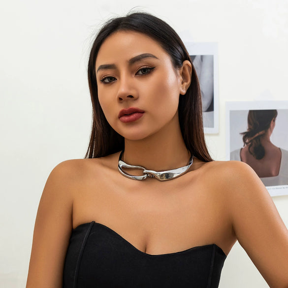 Alloy Geometric Punk Style Clavicle Chain Choker Jewelry