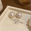 Alloy Geometric Red Polka Dot Electroplating Women's Earrings