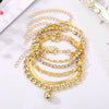 Alloy Geometric Retro Electroplating Multilayer Claw Chain Diamond Women's Bracelet