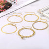 Alloy Geometric Retro Electroplating Multilayer Claw Chain Diamond Women's Bracelet