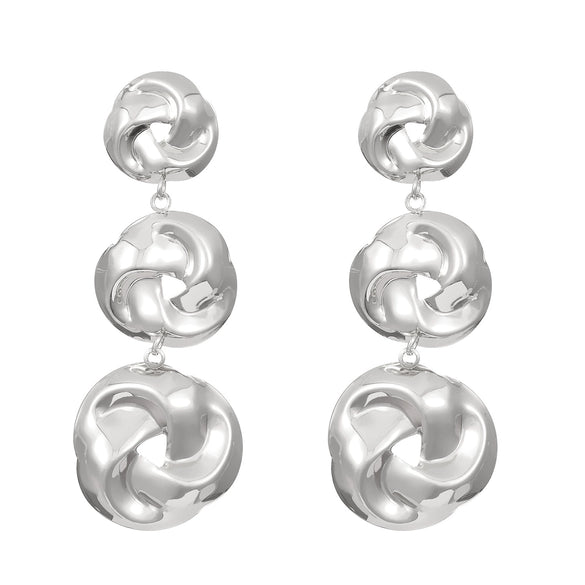 Alloy Geometric Retro Exaggerated Creative Women's Earrings With Electroplating Design