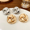 Alloy Geometric Retro Exaggerated Creative Women's Earrings With Electroplating Design