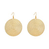 Alloy Geometric Retro Exaggerated Electroplated Round Earrings For Women