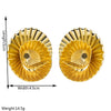 Alloy Geometric Retro Exaggerated Irregular Round Oval Stud Earrings Electroplated For Women