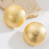 Alloy Geometric Retro Exaggerated Irregular Round Oval Stud Earrings Electroplated For Women