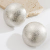 Alloy Geometric Retro Exaggerated Irregular Round Oval Stud Earrings Electroplated For Women