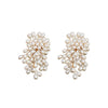 Alloy Geometric Retro Natural Pearl Tassel Earrings With Electroplating For Women