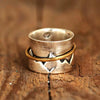 Alloy Geometric Retro Ring With Moonstone For Women