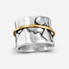 Alloy Geometric Retro Ring With Moonstone For Women