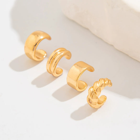 Alloy Geometric Retro Style Earring Suit With Electroplating Treatment