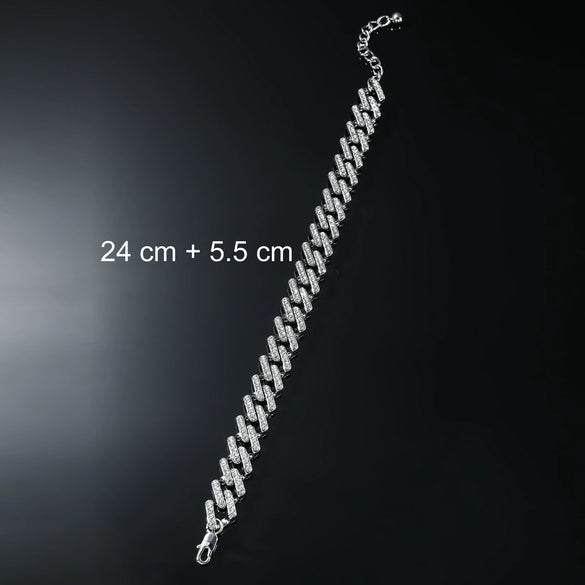 Alloy Geometric Rhinestoneencrusted Hiphop Men's Anklet Jewelry