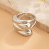 Alloy Geometric Rhombus Exaggerated Style Electroplated Bracelet And Ring Jewelry