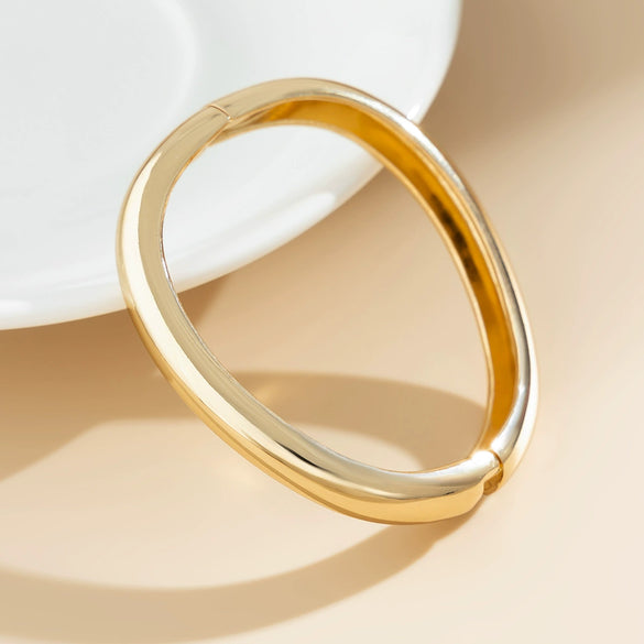 Alloy Geometric Rhombus Exaggerated Style Electroplated Bracelet And Ring Jewelry