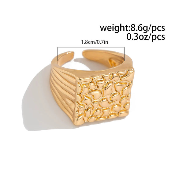 Alloy Geometric Ring Purely Handmade Niche Fashion Allmatch Design
