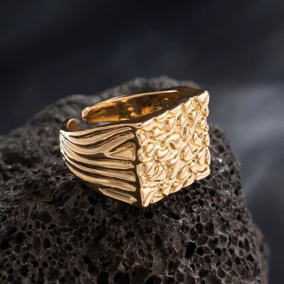 Alloy Geometric Ring Purely Handmade Niche Fashion Allmatch Design