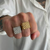 Alloy Geometric Ring Purely Handmade Niche Fashion Allmatch Design