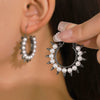 Alloy Geometric Rivet Electroplated Women's Gothic Punk Hiphop Earrings