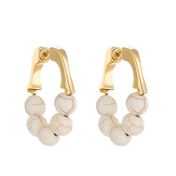 Alloy Geometric Round Bead Manual Design Women's Earrings