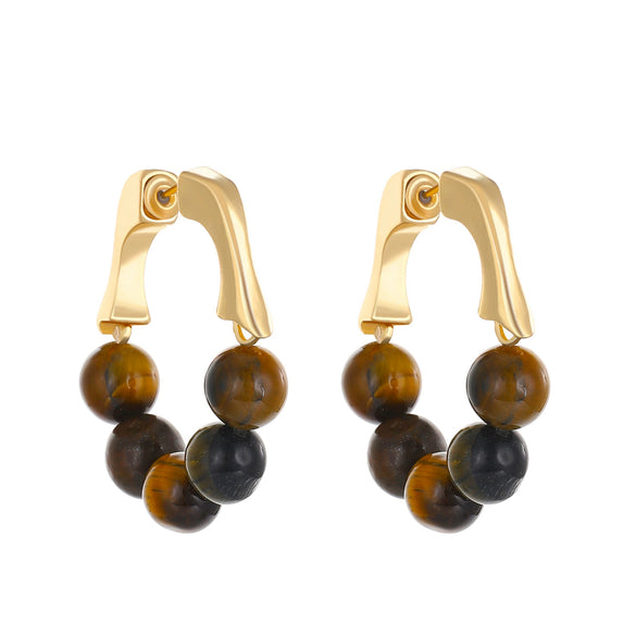 Alloy Geometric Round Bead Manual Design Women's Earrings