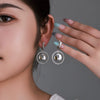 Alloy Geometric Round D Shaped Electroplated Earrings For Women