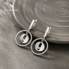 Alloy Geometric Round D Shaped Electroplated Earrings For Women
