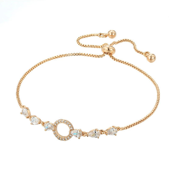 Alloy Geometric Round Electroplating Simple Pull Women's Bracelet