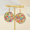 Alloy Geometric Round Handmade Earrings For Women