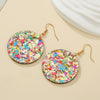 Alloy Geometric Round Handmade Earrings For Women