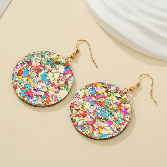 Alloy Geometric Round Handmade Earrings For Women