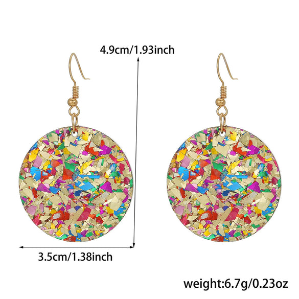 Alloy Geometric Round Handmade Earrings For Women