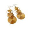 Alloy Geometric Round Mosquito Coil Interlocking Ear Hooks Light Luxury Style Earrings For Women
