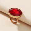 Alloy Geometric Round Opening Adjustable Women's Diamond Ring