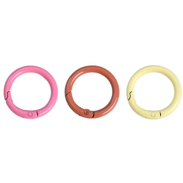Alloy Geometric Round Spray Painted Mobile Phone Chain Key Chain Hook Buckle Ring