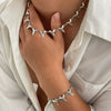 Alloy Geometric Shark Teeth Handmade Men's Necklace And Bracelet