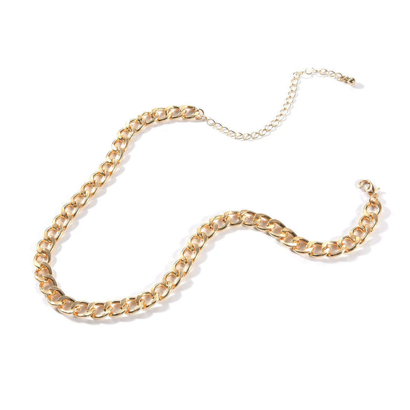 Alloy Geometric Short Thick Chain Necklace With Electroplating For Women