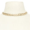 Alloy Geometric Short Thick Chain Necklace With Electroplating For Women