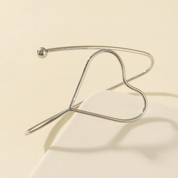 Alloy Geometric Simple Opening Bracelet Ring Jewelry With Electroplating