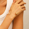 Alloy Geometric Simple Opening Bracelet Ring Jewelry With Electroplating